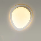 Lampada da soffitto a LED in ferro acrilico a forma di ciottolo scandinavo contemporaneo per camera da letto