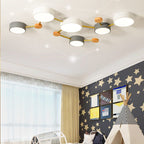 Illuminazione a Soffitto LED in Legno Massello e Ferro Stile Minimalista Scandinavo