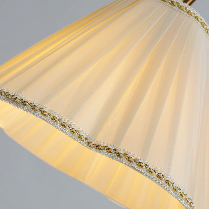 Lampada da terra in legno massello, ferro e tessuto, stile giapponese vintage con 1 luce