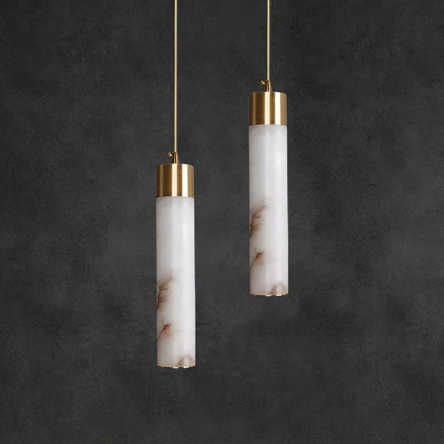Lampada a Sospensione Classica in Marmo Lineare