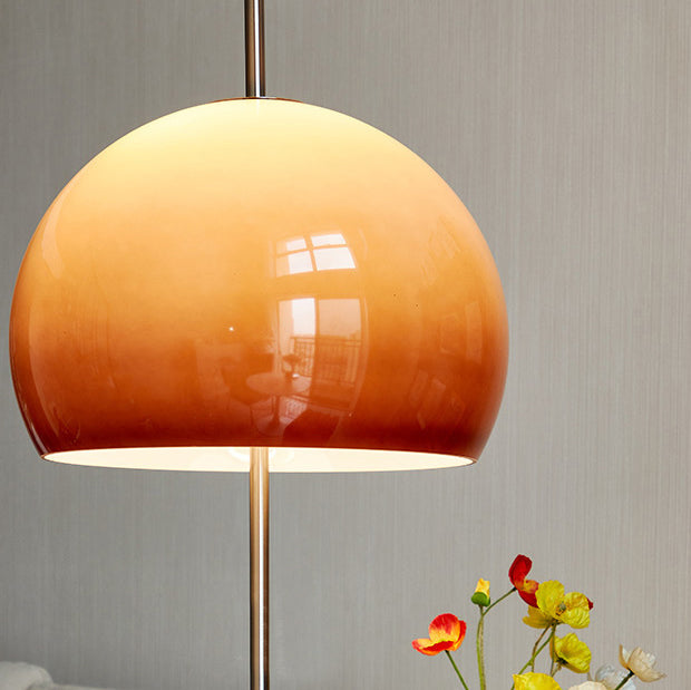 Lampada da Terra in Vetro a 2 Luci Stile Contemporaneo Retro Fungo per Soggiorno