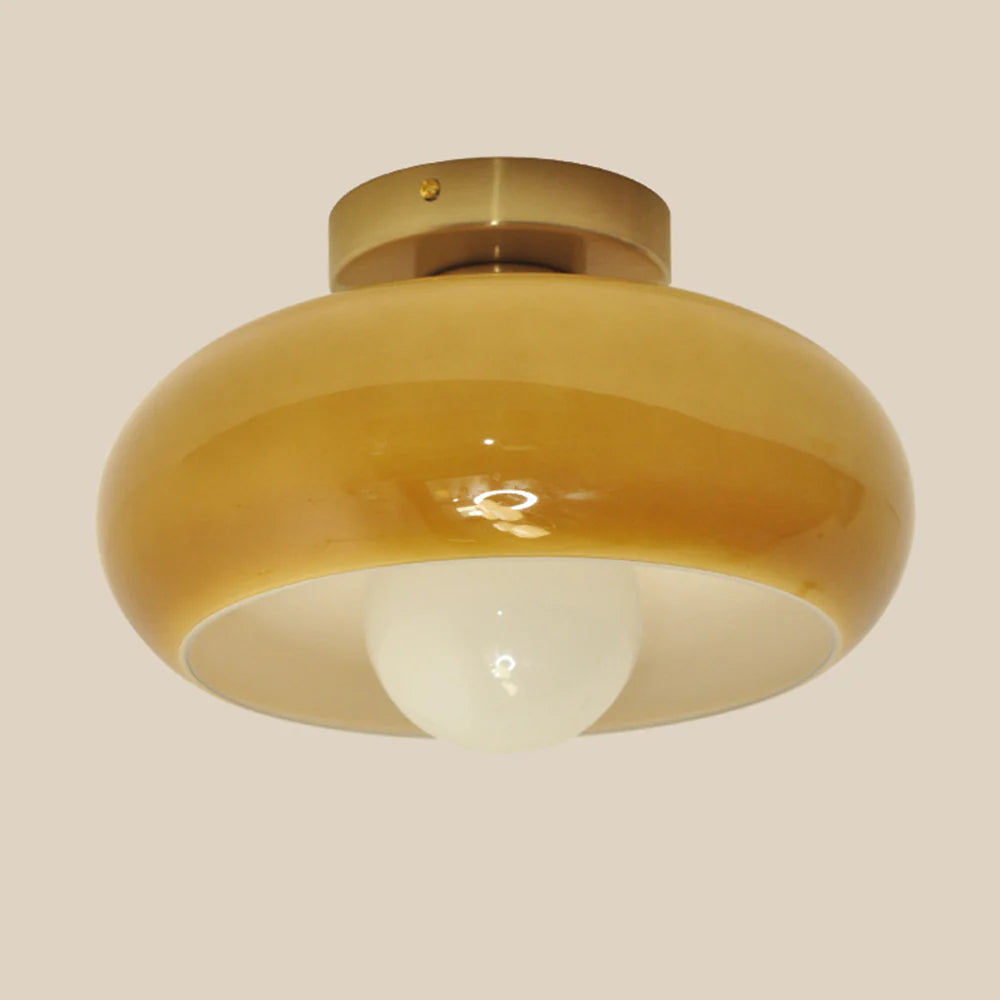 Lampada da soffitto in vetro rotonda classica