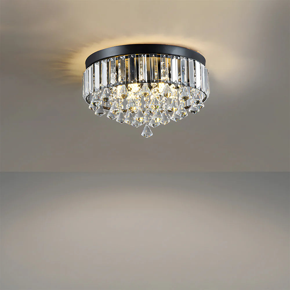 Moderna Luce da Soffitto Rotonda in Cristallo