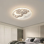 Luce da soffitto a LED rotonda in alluminio a soffitto Flush Mount Nordic Creative Star Moon
