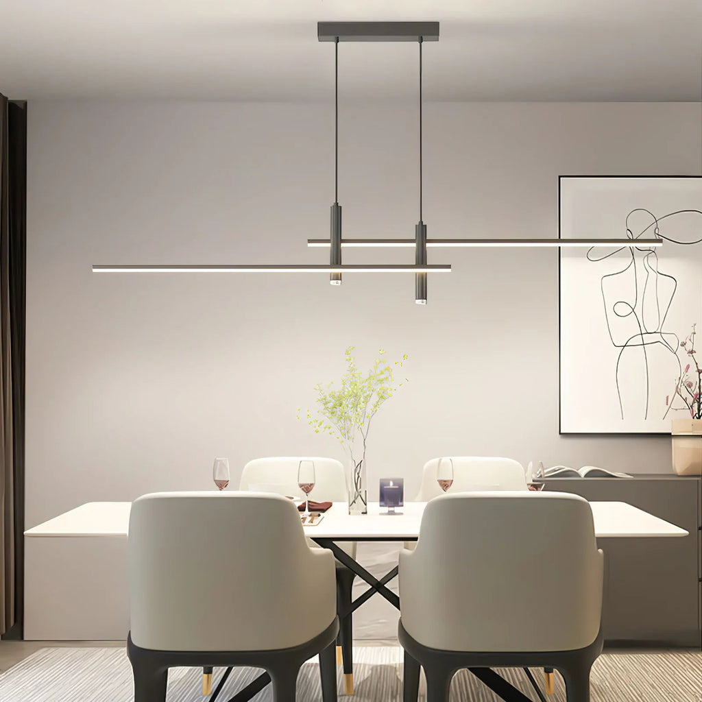 Moderna Lampada a Sospensione Orizzontale in Silicone