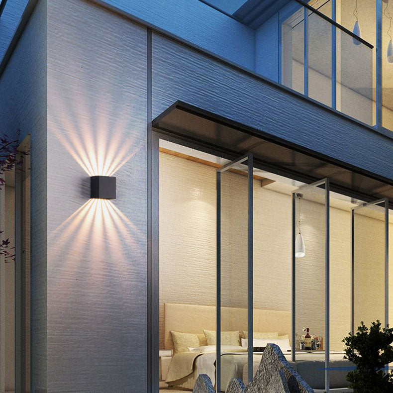 Lampada da Parete LED Moderna Quadrata in Alluminio Impermeabile da Esterno