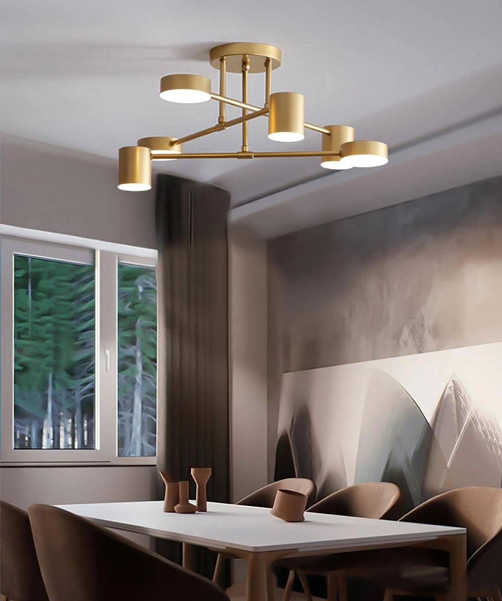 Nuova Luce da Soffitto Geometrica in Metallo