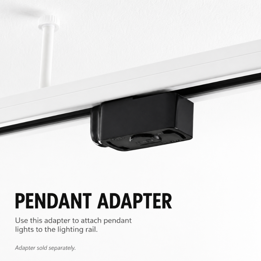 Binario di illuminazione rotante da soffitto 360° per lampade a sospensione e faretti