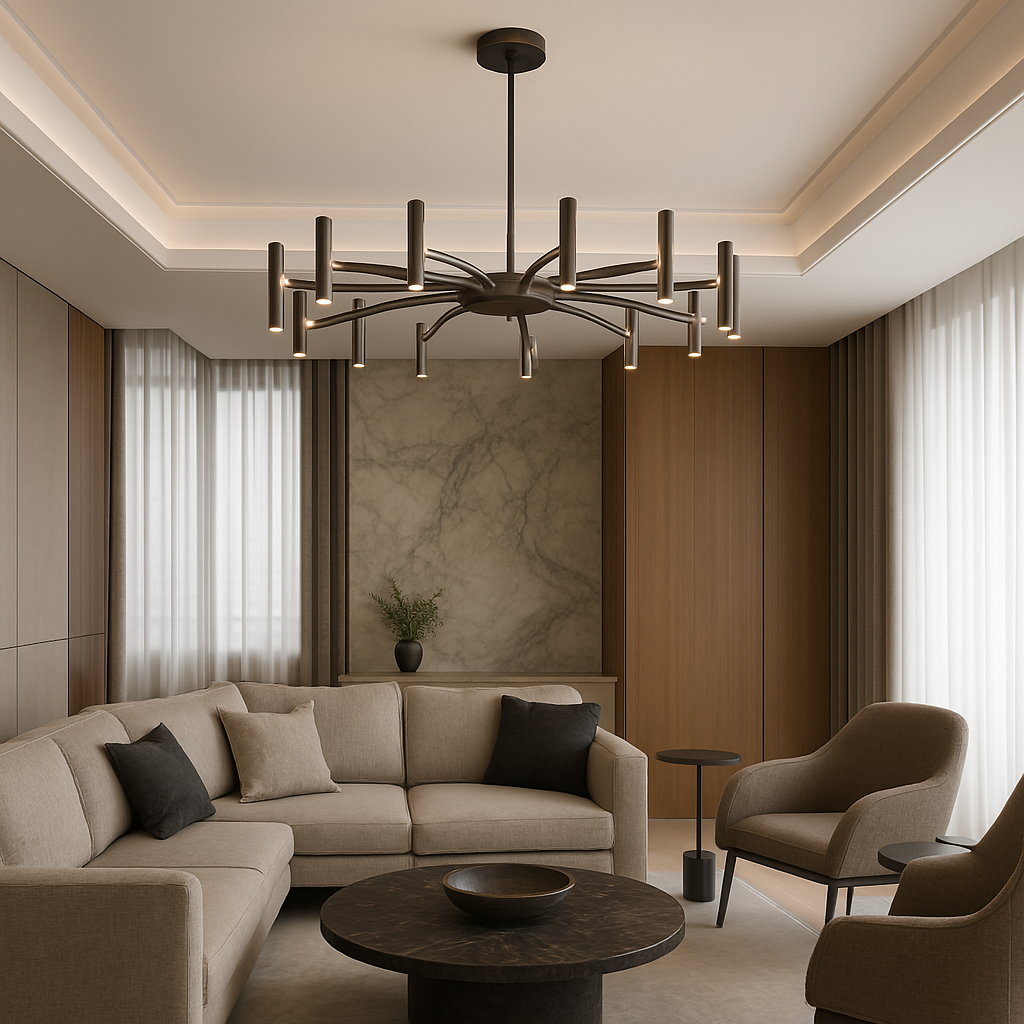 12 Coppe Lampadario Contemporaneo Ø100cm Nero Ferro Battuto Camera da Letto Soggiorno Moderna Lampada da Soffitto Design Illuminazione | Sansoti