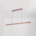 Lampada a sospensione LED in metallo lineare moderno Thala Nera/Marrone