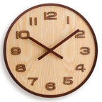 Orologio da Parete in Legno di Noce Minimalista Silenzioso Moderno