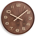 Orologio da Parete in Legno di Noce Minimalista Silenzioso Moderno