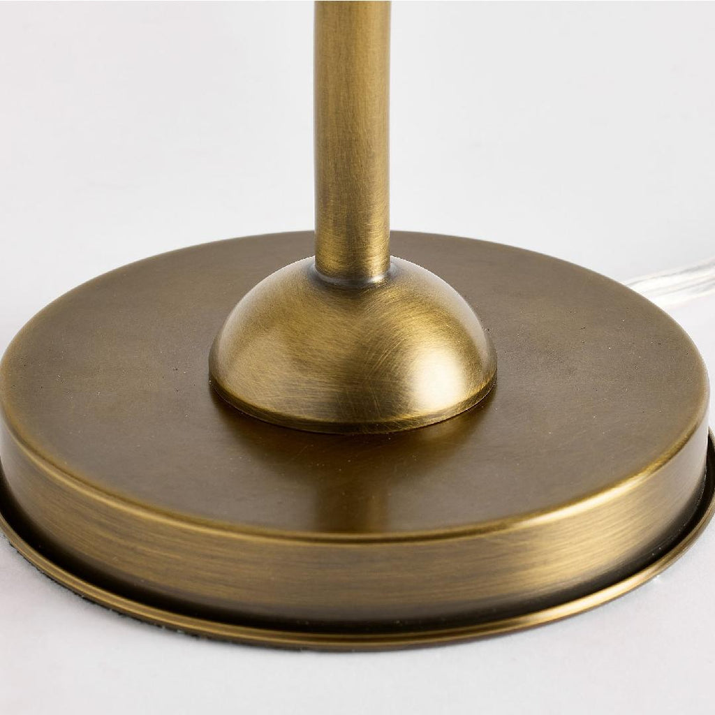 Lampada da Tavolo con Paralume in Lino Ottone