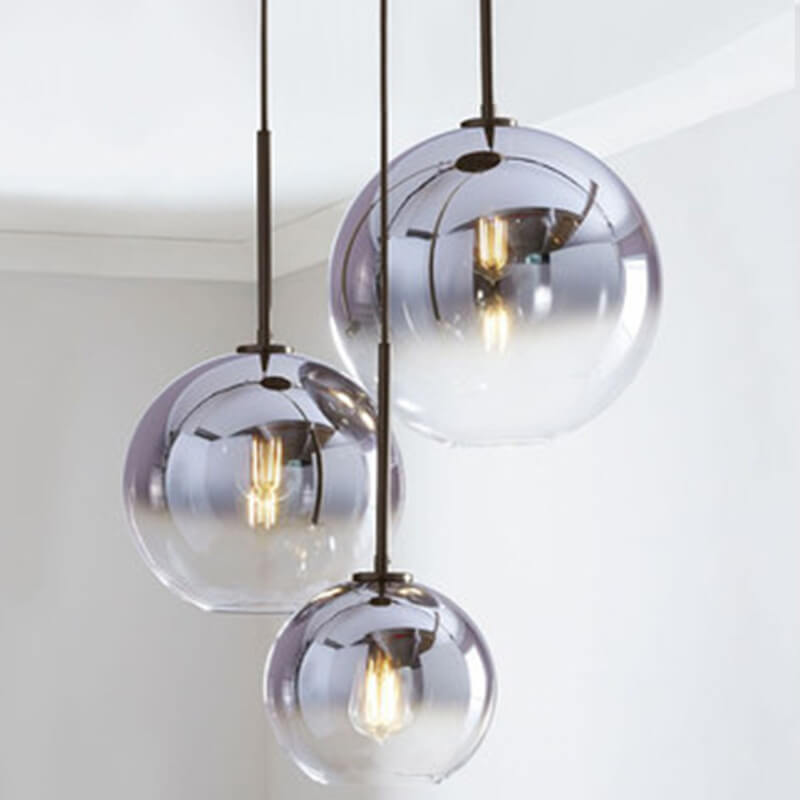 Lampada a Sospensione Globo in Vetro con Gradiente Nordic da 1 Luce