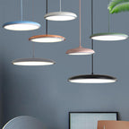 Lampada a Sospensione LED in Metallo Nordic Macaron Flying Saucer