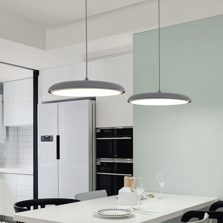Lampada a Sospensione LED in Metallo Nordic Macaron Flying Saucer