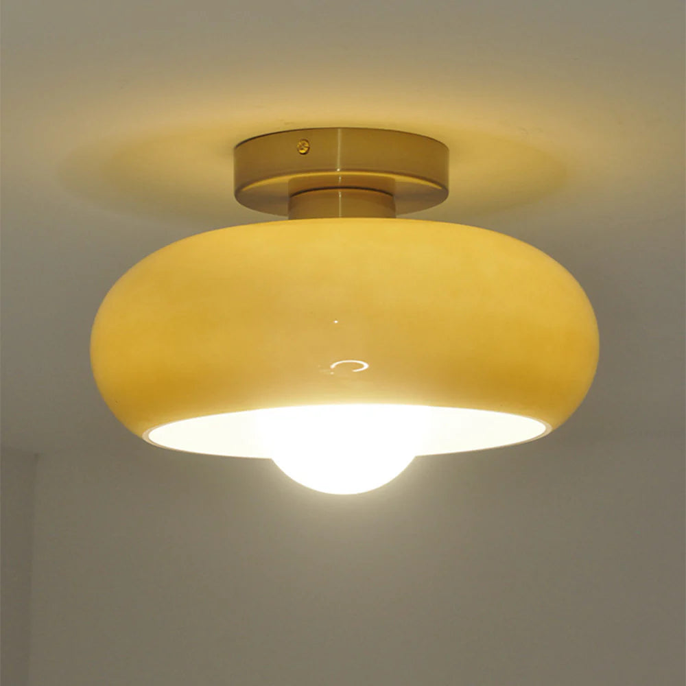 Lampada da soffitto in vetro rotonda classica
