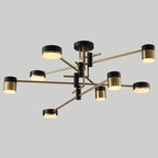 Moderno Minimalista Nero Oro Bilanciato 4-8 Luci Semi-Flussante