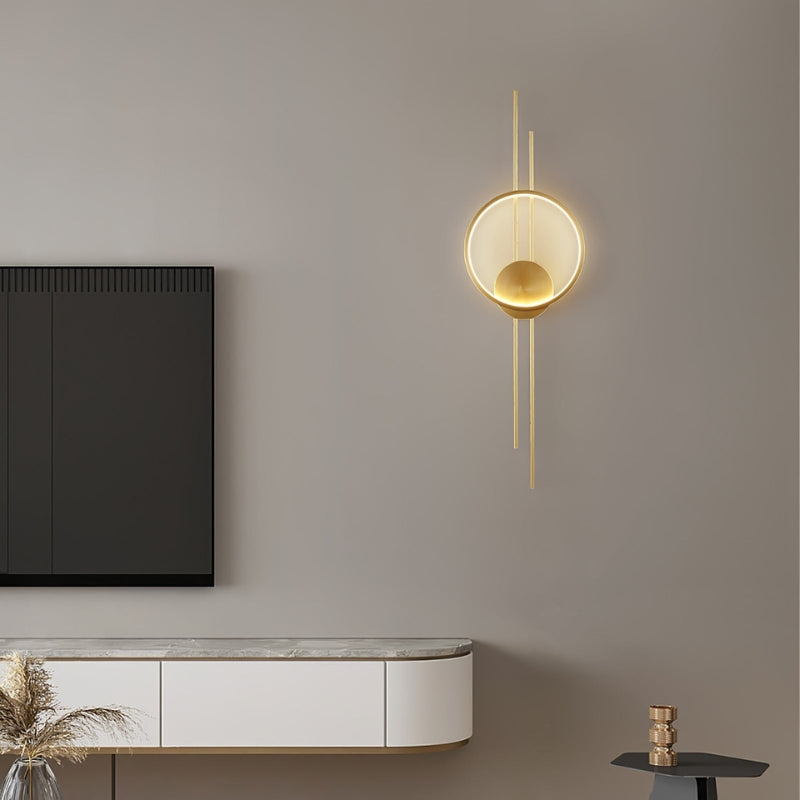 HaloLine – Lampada da parete geometrica con sfera centrale