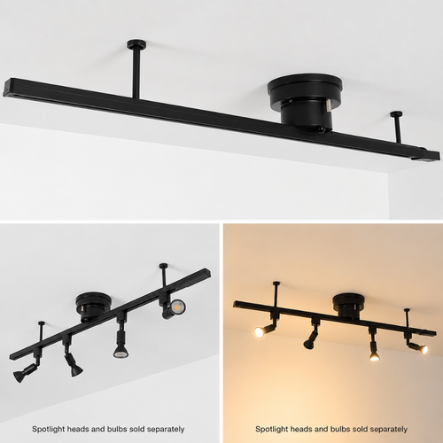 Binario di illuminazione rotante da soffitto 360° per lampade a sospensione e faretti