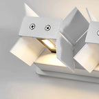 Lampada da parete LED regolabile a fascio piatto quadrato in alluminio minimalista moderno per ingresso