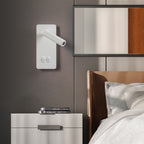 Faretto quadrato nordico contemporaneo in ferro, orientabile, lampada da parete LED per soggiorno e camera da letto