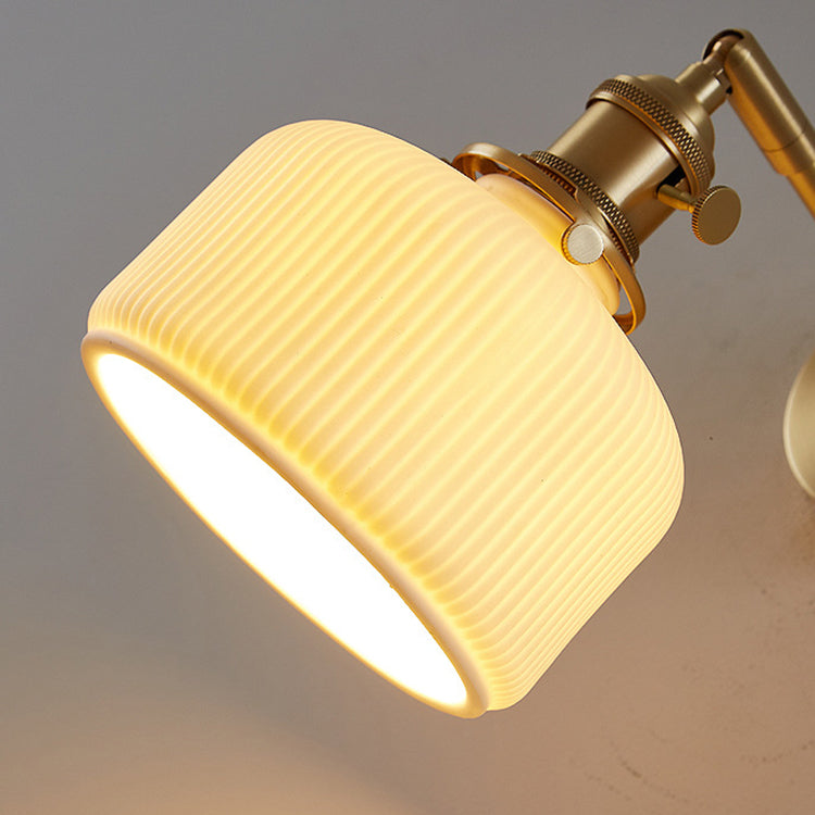 Lampada da parete a 1 luce in ceramica a strisce minimalista moderna