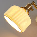 Lampada da parete a 1 luce in ceramica a strisce minimalista moderna