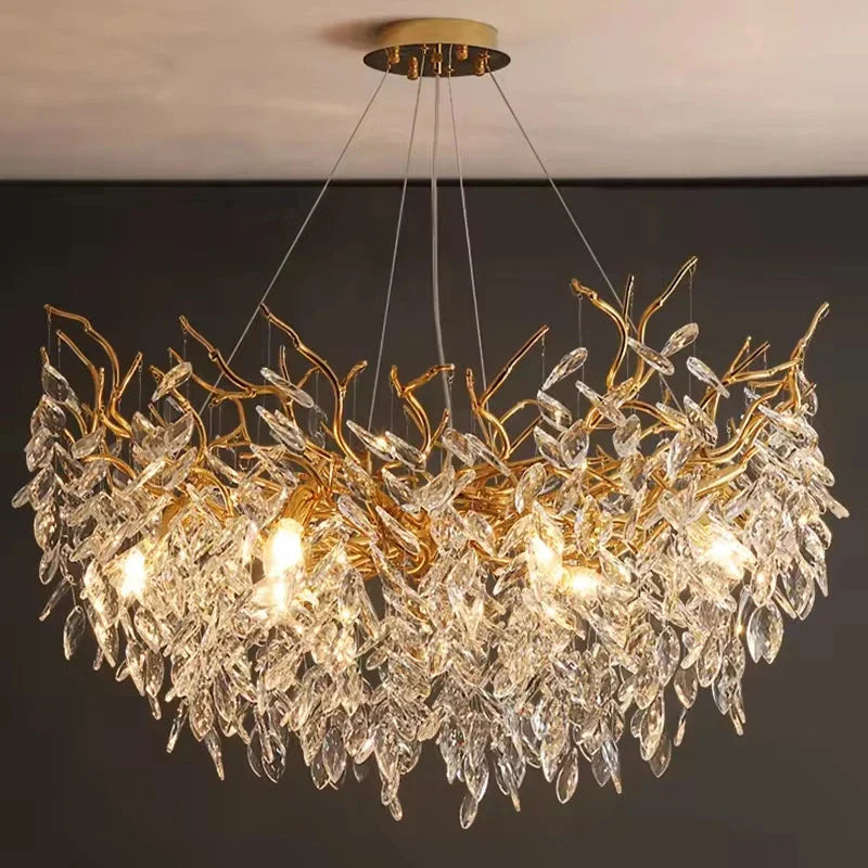 Lampadario Moderno di Lusso in Cristallo