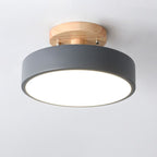 Lampada da soffitto a LED rotonda Nordic Log semi-incassata