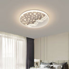 Luce da soffitto a LED rotonda in alluminio a soffitto Flush Mount Nordic Creative Star Moon