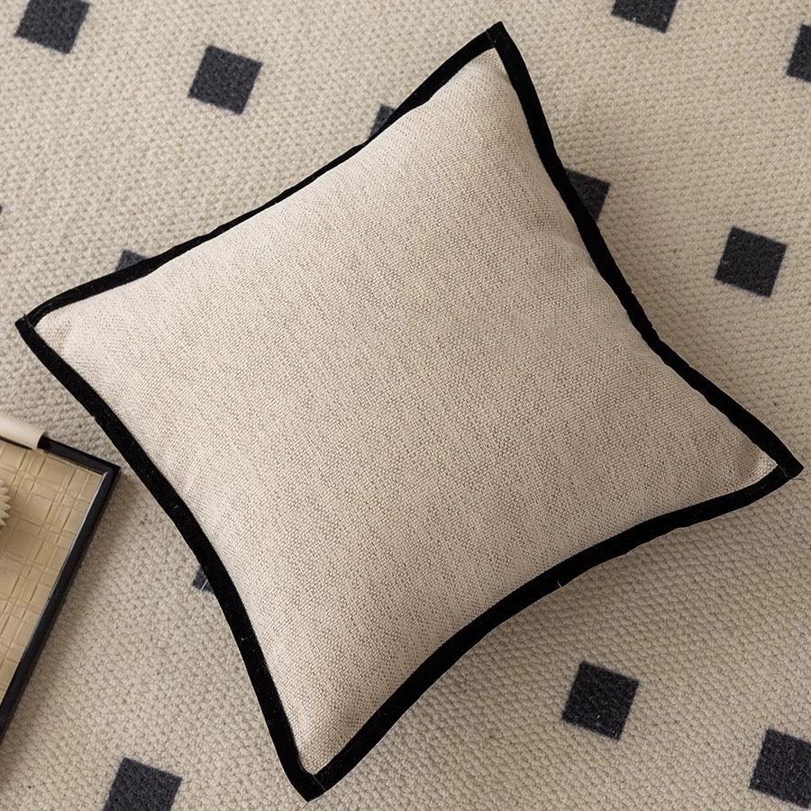 Fodere per Cuscini con Bordo Nero in Stile Retro Francese