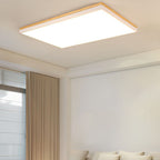 Lampada da soffitto LED quadrata rettangolare in legno massello acrilico minimalista moderna per soggiorno