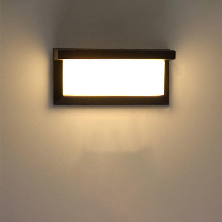 Lampada da Parete Moderna Rettangolare LED con Sensore da Esterno Impermeabile