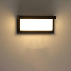 Lampada da Parete Moderna Rettangolare LED con Sensore da Esterno Impermeabile