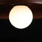 Applique da parete moderna minimalista rotonda in legno massello con 1 luce