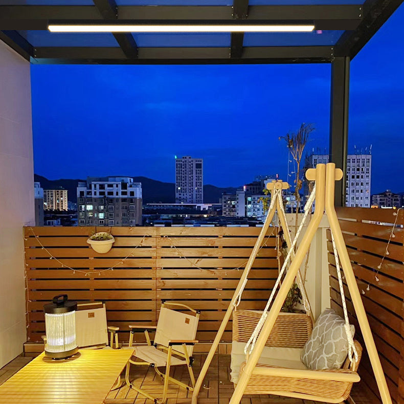 Moderno Minimalista Lungo Rettangolo Alluminio PC LED Soffitto Incassato Luce Per Patio Esterno