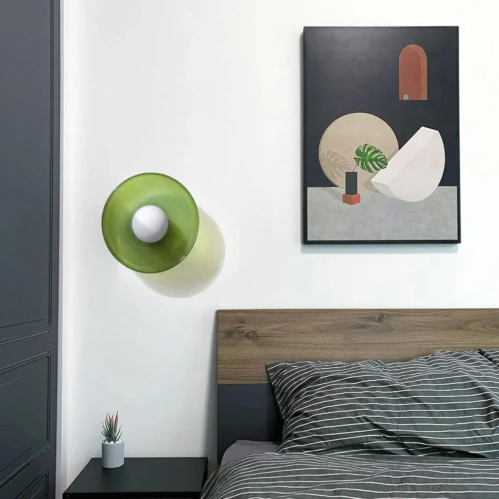 Luce a Disco in Vetro Nordico per Parete e Soffitto LED 1-luce