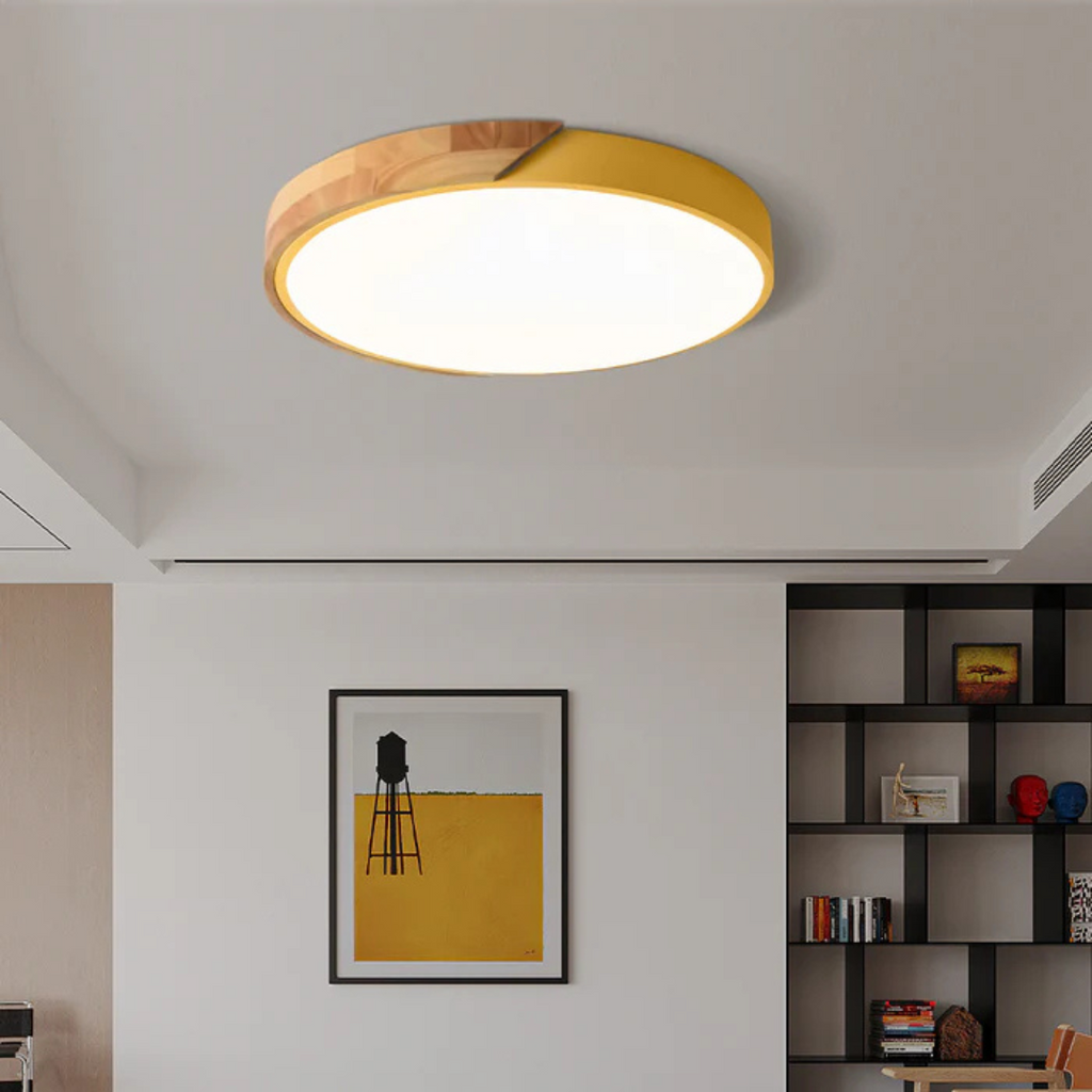 Delos - Lampada da soffitto in legno scandinavo con LED