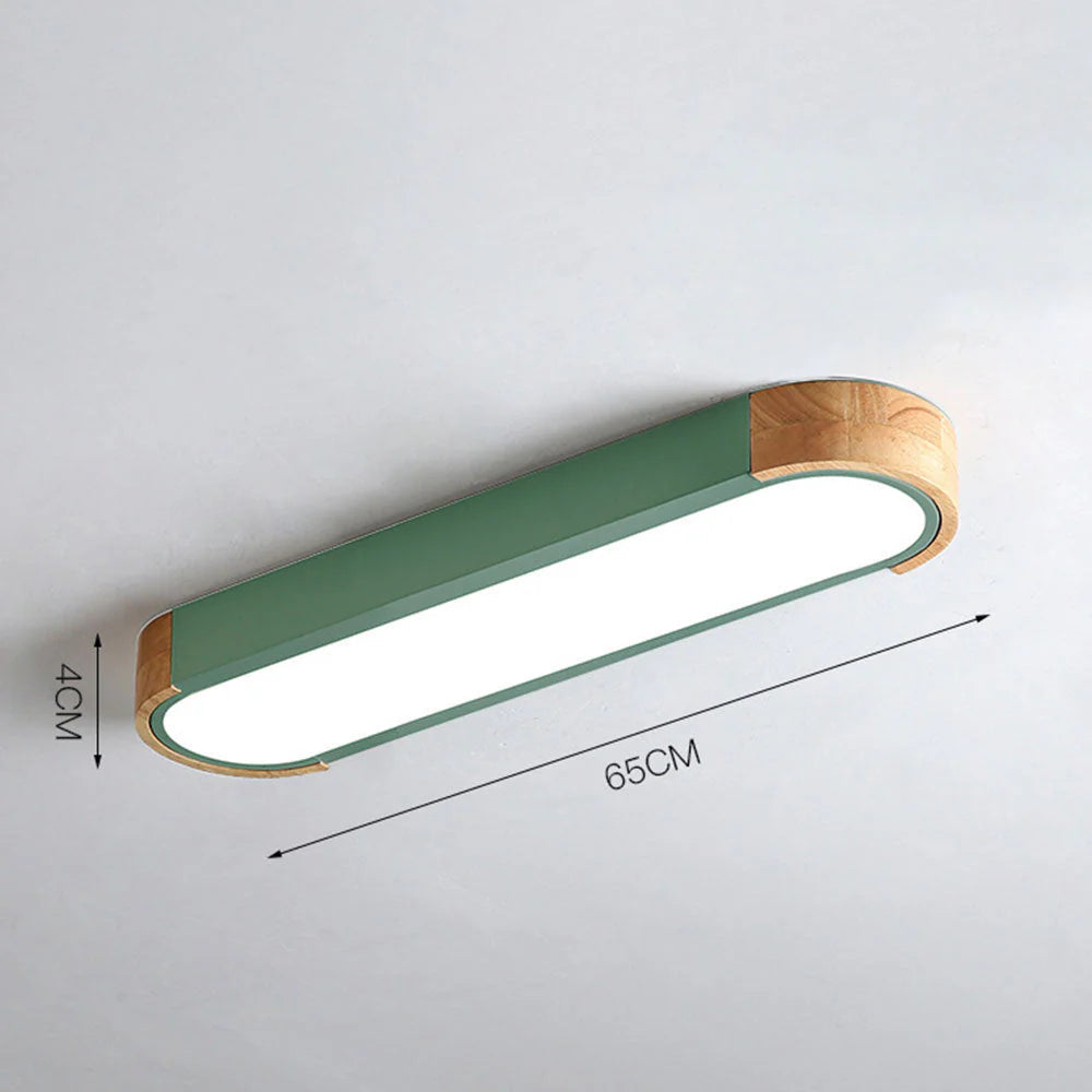 Lampada da soffitto metallica moderna a forma ovale allungata