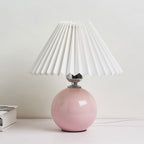 Lampada da Tavolo Ceramica Pieghettata Minimalista Nordica a 1 Luce