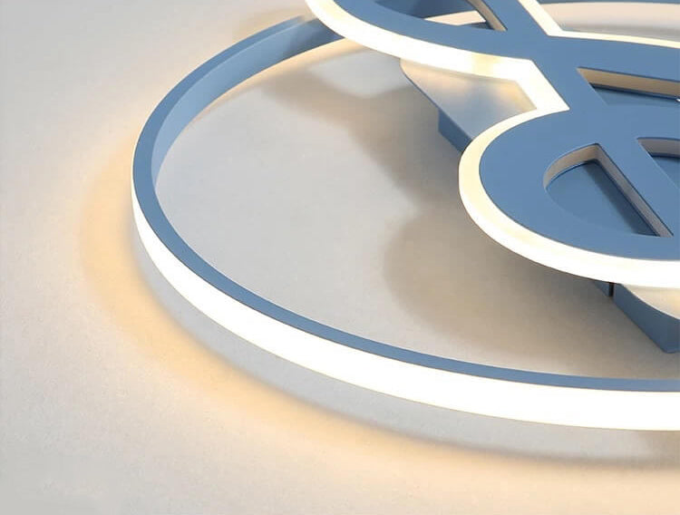 Design della Luce da Soffitto a LED con Note Musicali Creative Nordic