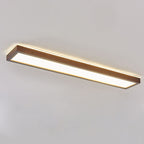 Lampada da soffitto LED rettangolare minimalista giapponese in noce