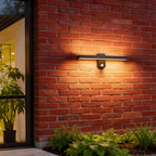 Halven | Luce da parete esterna a LED calda in alluminio con cablaggio IP65, interruttore a muro o sensore di movimento