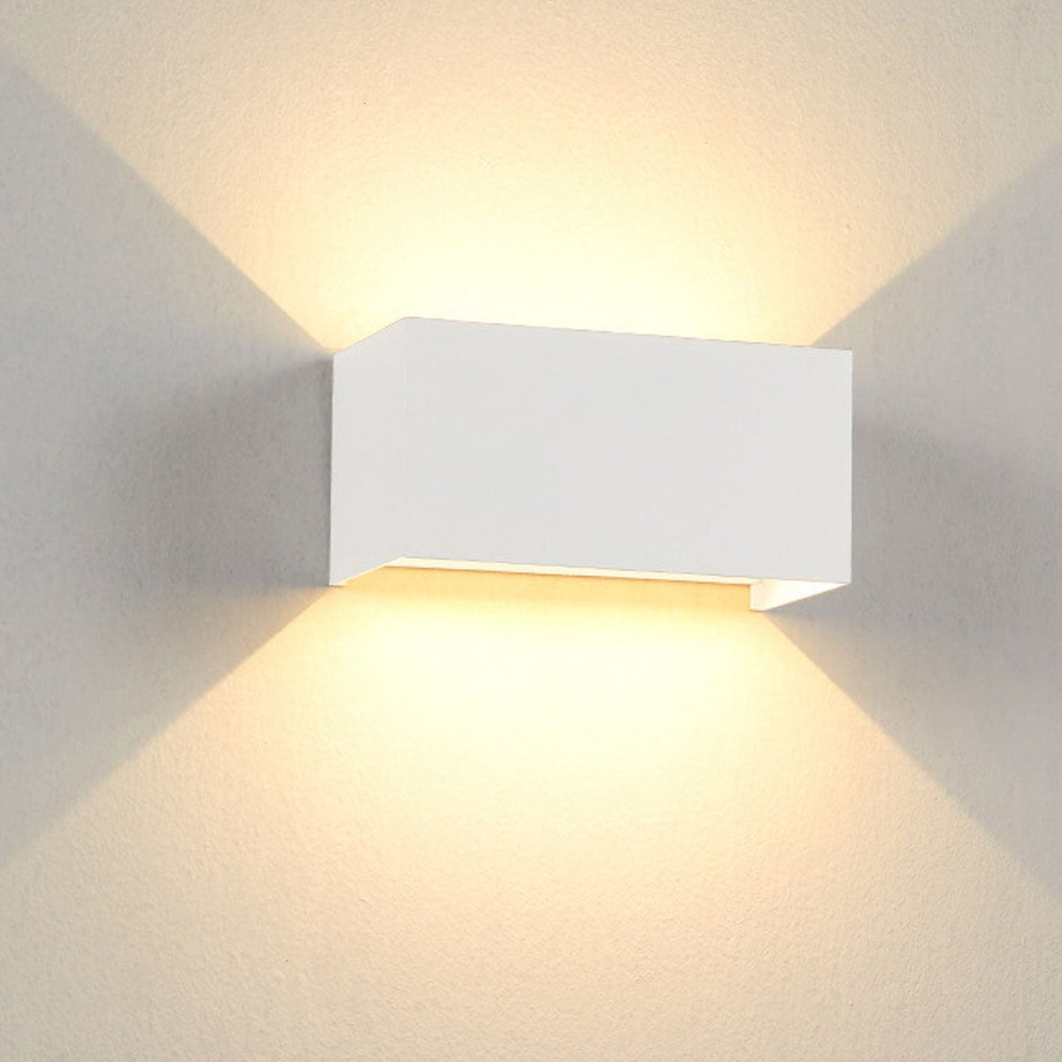 Moderna Applique da Esterno Impermeabile Rectangolare LED Illuminata Su e Giù