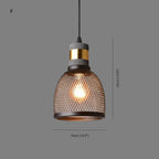Xenith Lampada a Sospensione Industriale Cilindrica, Cemento/Metallo