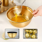 Set di ciotole da mescolare in oro da 14 pezzi – elegante e pratico | Ideale per mescolare, cuocere e servire