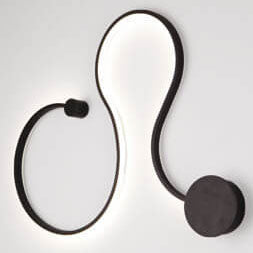 Lampada da Parete Curva LED Moderna in Alluminio a Forma di Serpente con 1 Luce