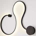 Lampada da Parete Curva LED Moderna in Alluminio a Forma di Serpente con 1 Luce