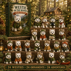 🐶Calendario Avvento 2D Westie nel Bosco 2026 - Countdown Festivo di 24 Giorni - Regalo per Amanti dei Cani